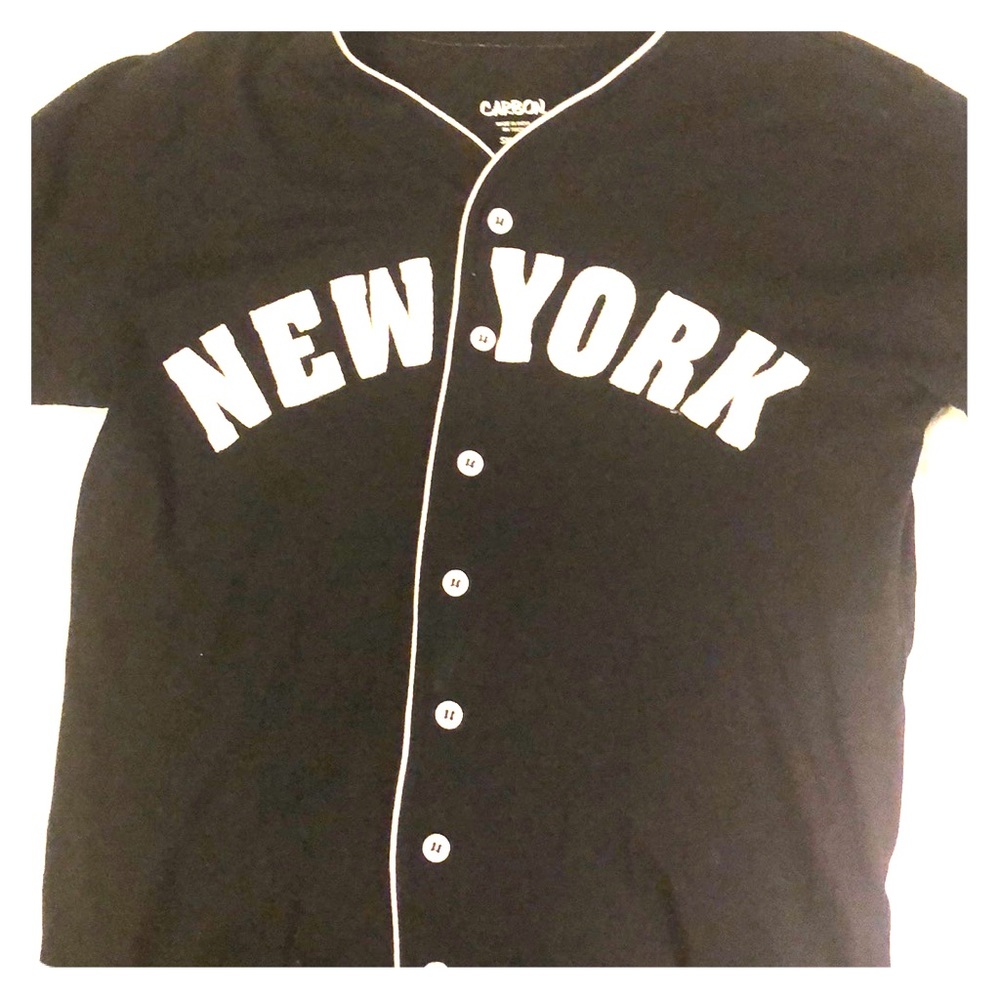 New York short sleeve button-up “jersey”
